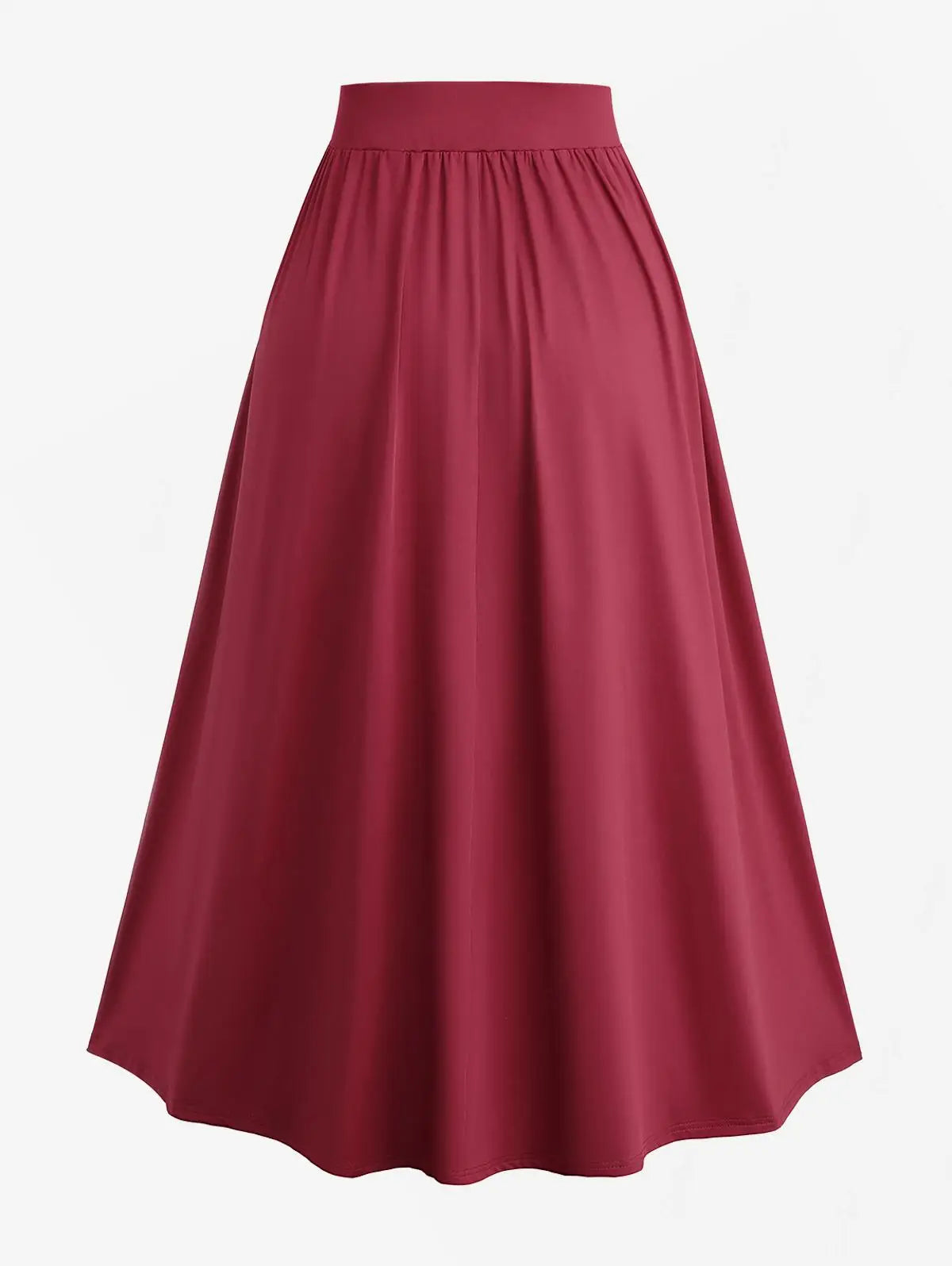 ROSEGAL Plus Size Women's Skirts Deep Red Lace Chiffon Layered Skirt Or Halloween Vampire Costume Gothic Lace Up Two Tone Skirt
